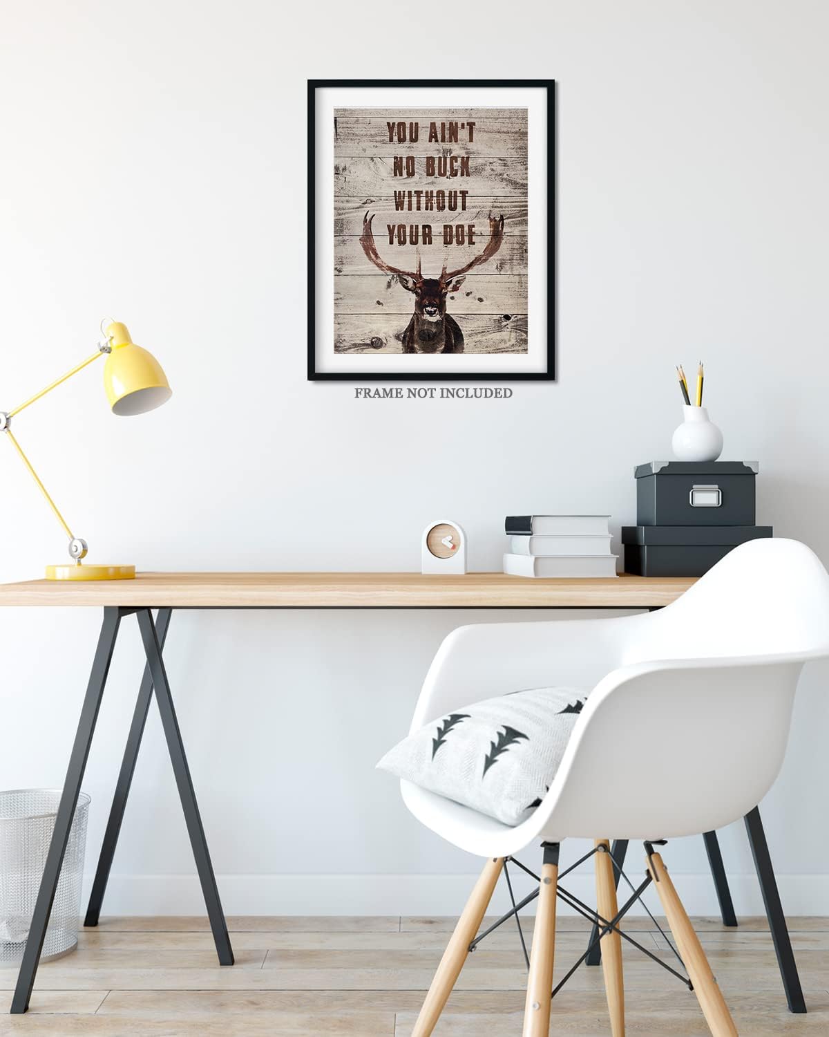 You Ain’t No Buck Without Your Doe – Decoración de caza – Decoración de pared de caza – Regalos para cazadores – Decoración rústica de cabina de