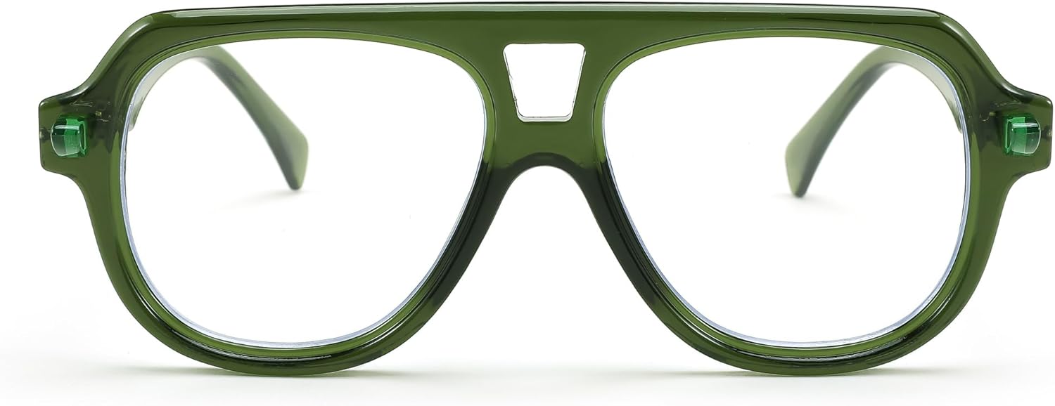 FEISEDY Gafas de aviador con montura para mujeres y hombres, con bloqueo de luz azul, antideslumbrantes, B0039