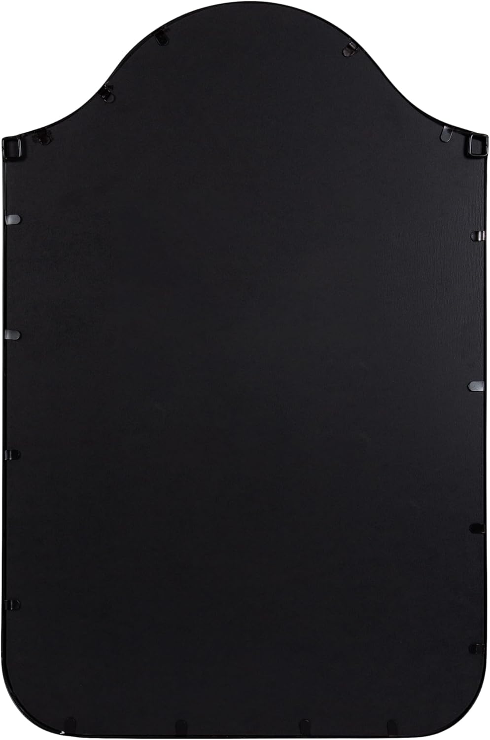 Kate and Laurel Fellows – Espejo de pared con forma de arco festoneado, 24 x 36 pulgadas, color negro, espejo de arco decorativo tradicional con