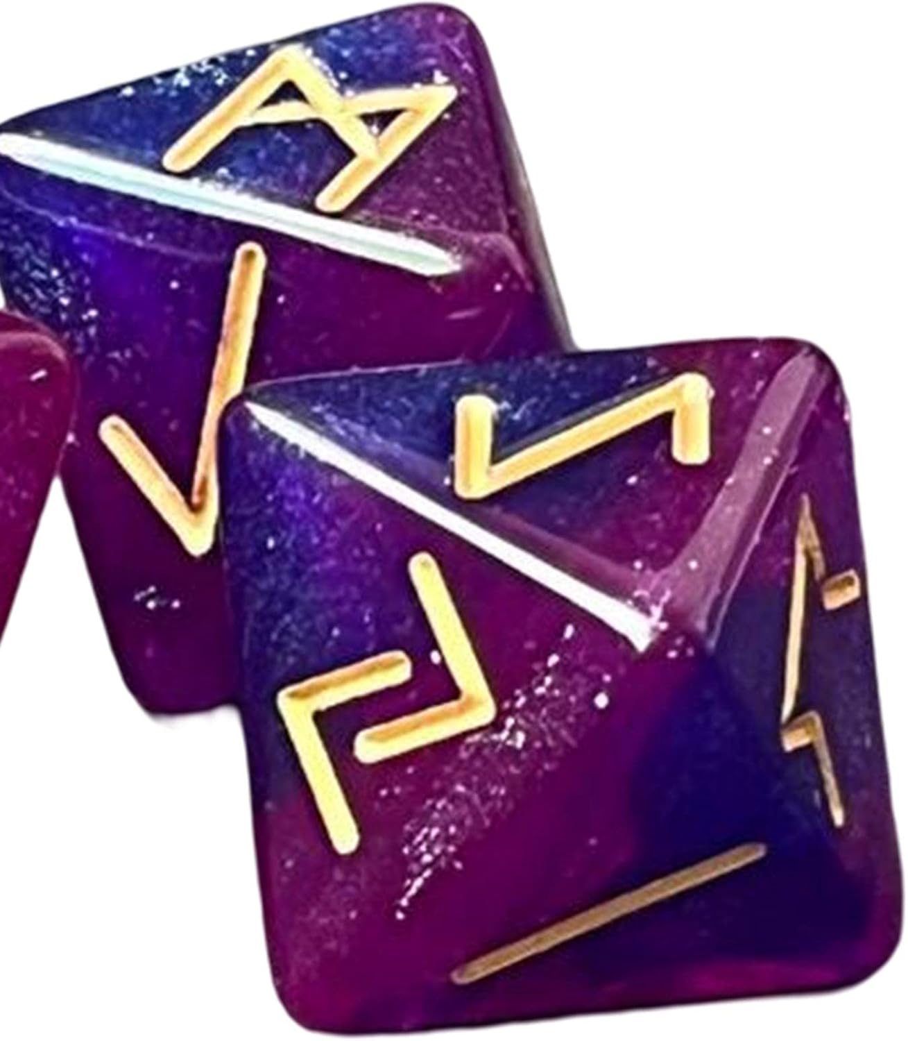 DYNWAVE Juego de 3 dados de acrílico de 12 caras, juego de mesa de dados poliédricos surtidos para juegos de rol, accesorio de adivinación, violeta