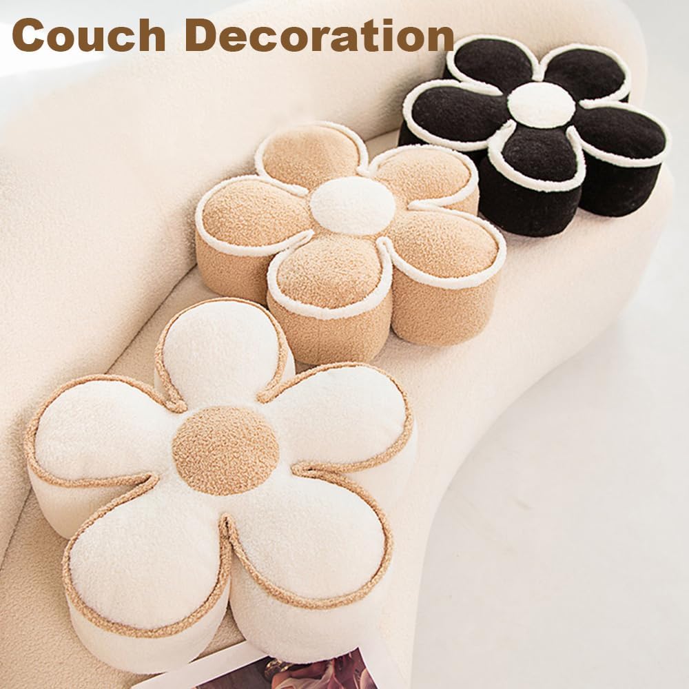 Almohada decorativa suave y decorativa para silla, cojín de suelo para asiento de silla (blanco, 19.6 pulgadas)