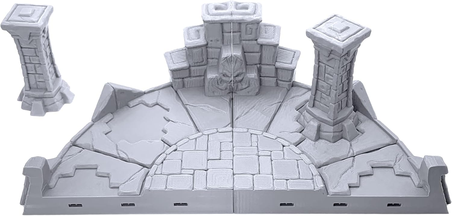 Templo circular olvidado por Makers Anvil, paisaje RPG de mesa impreso en 3D y terreno de juego de guerra para miniaturas de 1.102 in