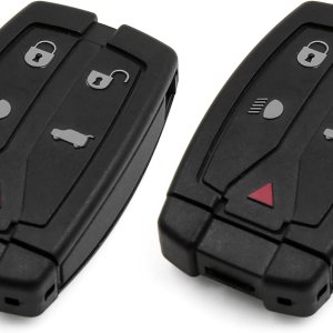 X AUTOHAUX 2 piezas de 5 botones sin cortar, llave de entrada sin llave, control remoto, carcasa para Land para Rover Freelander Discovery 2 X AUTOHAUX 2 piezas de 5 botones sin cortar, llave de entrada sin llave, control remoto, carcasa para Land para Rover Freelander Discovery 2