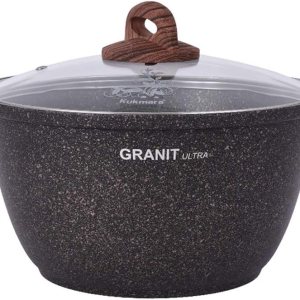Olla de aluminio con tapa de vidrio “Granit ultra” Olla de cocina (4.2 cuartos de galĂłn)) Olla de aluminio con tapa de vidrio “Granit ultra” Olla de cocina (4.2 cuartos de galĂłn))