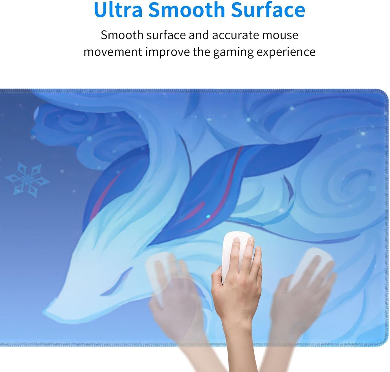 Genshin Game Impact Ganyu – Alfombrilla de mouse grande de goma antideslizante para suministros de oficina, computadoras, computadora de escritorio,
