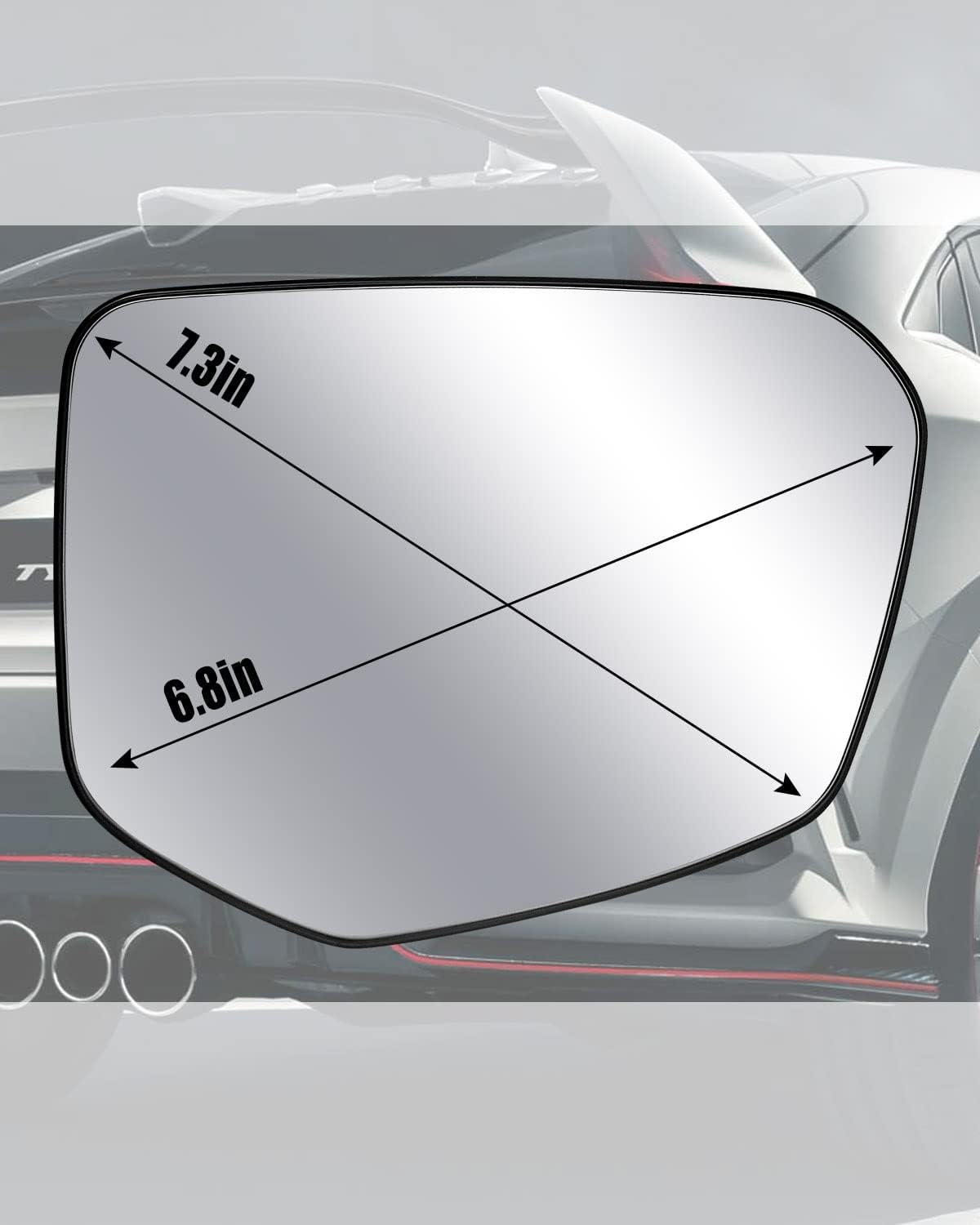 Espejo calefactable con placa de respaldo para Honda Civic Envix Crider 2016 2017 2018 2019 2020 2021 2022, espejo retrovisor derecho del pasajero