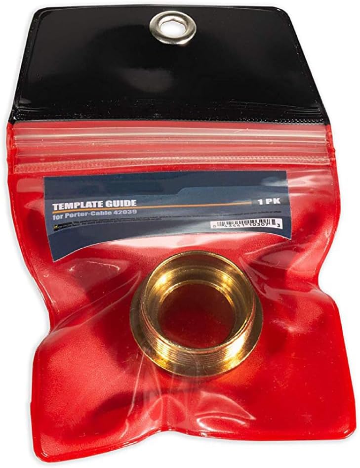 POWERTEC Guía de plantilla de enrutador 71348V 5964 pulgadas para Porter-Cable 42039  Buje guía de latón macizo  para enrutadores Black and Decker y