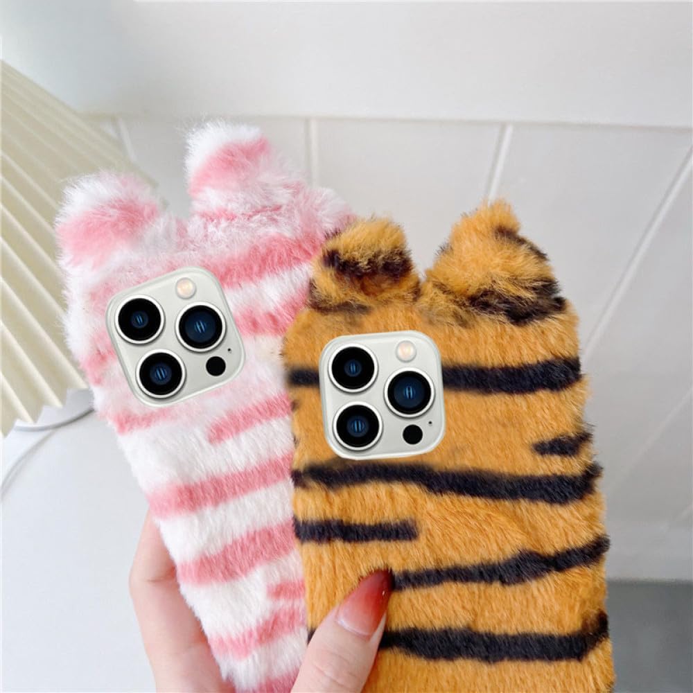 Funda de teléfono con diseño de gato esponjoso 3D con orejas para Samsung Galaxy Note 10 20 S22 S23 Plus 21Ultra S21 S20fe A51 A71 A12 A22 A32 A52