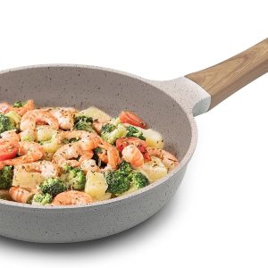 Sartén antiadherente de cerámica, sartén antiadherente de aluminio con mango suave al tacto, sartén de 8 pulgadas (8 pulgadas, blanco crema) Sartén antiadherente de cerámica, sartén antiadherente de aluminio con mango suave al tacto, sartén de 8 pulgadas (8 pulgadas, blanco crema)