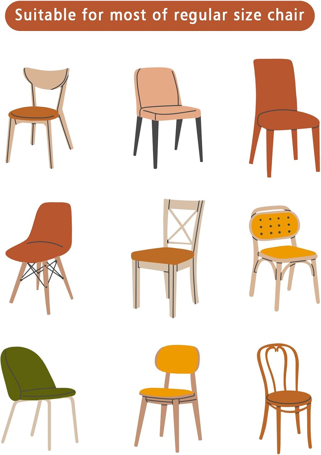 AMZRicher Paquete de 4 fundas de respaldo de bolas de Navidad para sillas de comedor, lavables, extraíbles y lavables, protector de silla para boda,