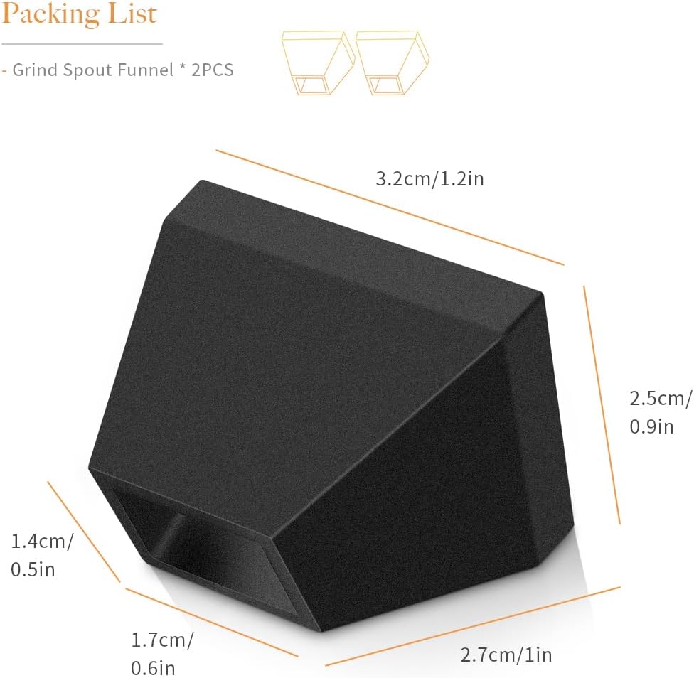 Accesorios para molinillo de café expreso, 2 unidades, embudo de boquilla compatible con Eureka Mignon Grinder