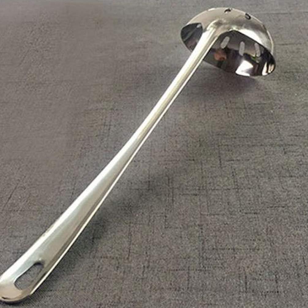 Cabilock Colador de acero inoxidable Skimmer Cocinar Cucharón ranurado Cucharón de sopa Cuchara de acero inoxidable Cuchara de servir alimentos