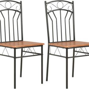 Tidyard 2 Piece Dining Chairs MDF Seat Steel Frame Armless Side Chair for Kitchen, Dining Room, Resturant, Living Room, 15.7 x 18.9 x 33.9 in Tidyard 2 Piece Dining Chairs MDF Seat Steel Frame Armless Side Chair for Kitchen, Dining Room, Resturant, Living Room, 15.7 x 18.9 x 33.9 in