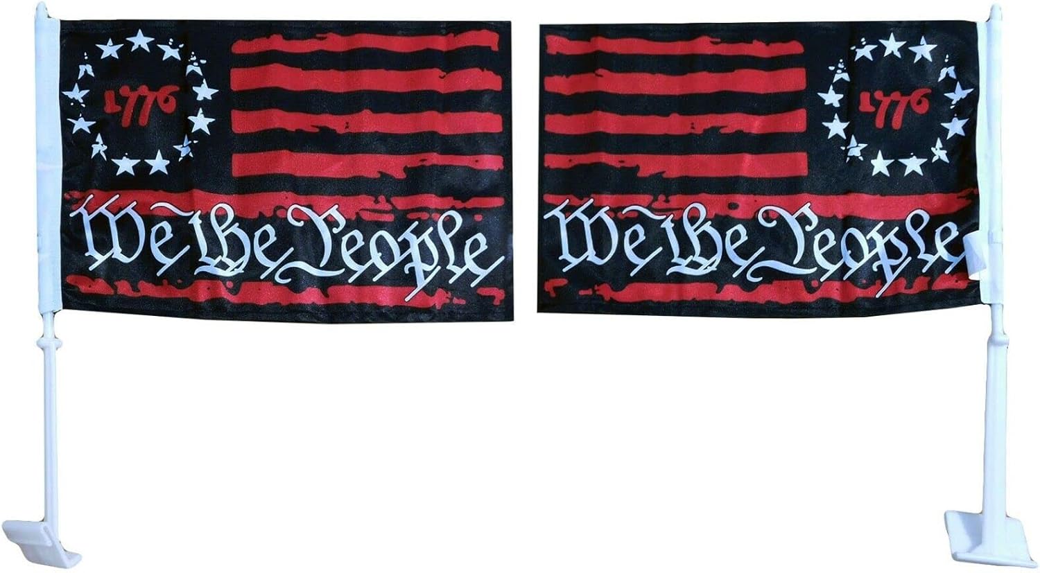 Premium 12 Pack Betsy Ross 1776 We The People 12″x18″ 2-Sided Rough Tex Nylon Car Flag