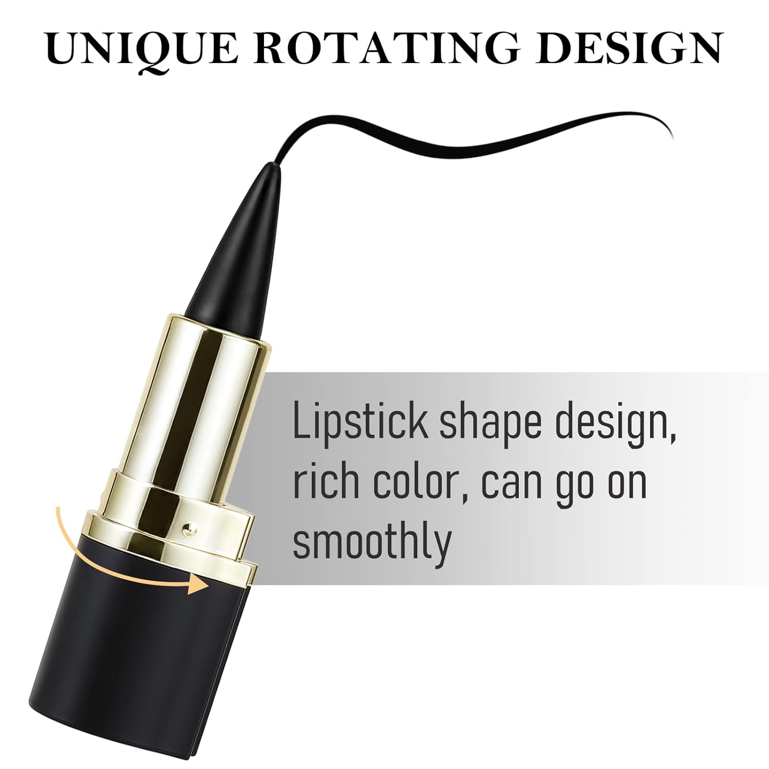 Boobeen Delineador de ojos Gel Maquillaje Negro Delineador de Ojos Pluma Mate Impermeable Lápiz Delineador de Ojos Secado Rápido Delineador de Ojos