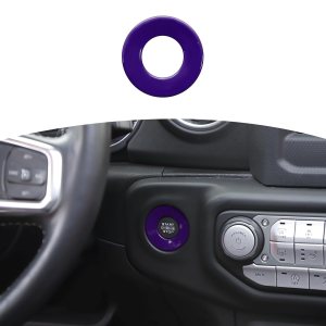 RT-TCZ Para Wrangler JL Push Start Stop Button Cover Trim Calcomanía para Jeep Wrangler JL JLU Gladiator JT 2018 Up Purple Interior Accesorios RT-TCZ Para Wrangler JL Push Start Stop Button Cover Trim Calcomanía para Jeep Wrangler JL JLU Gladiator JT 2018 Up Purple Interior Accesorios