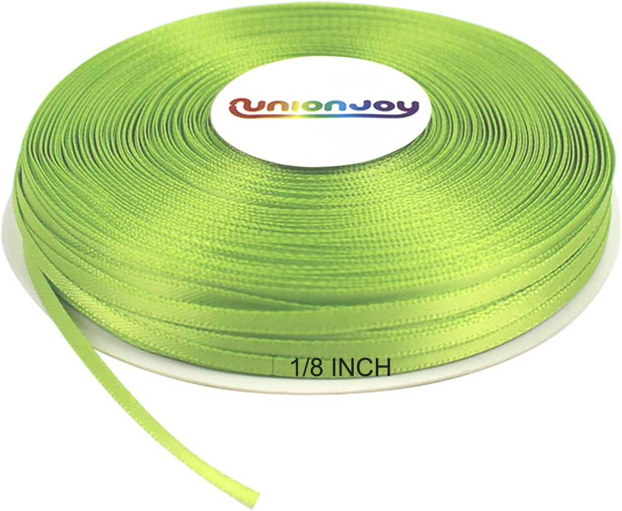 UnionJoy Cinta de 18 de pulgada de 100 yardas, cinta de satén de doble cara sólida para embalaje de regalos de bricolaje, fiestas, flores de boda,