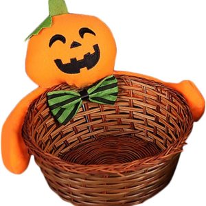 BESTOYARD Cesta de calabaza de Halloween, cesta de ratán redonda para frutas, cuencos de almacenamiento de mimbre, cesta de pan, cesta de servir BESTOYARD Cesta de calabaza de Halloween, cesta de ratán redonda para frutas, cuencos de almacenamiento de mimbre, cesta de pan, cesta de servir