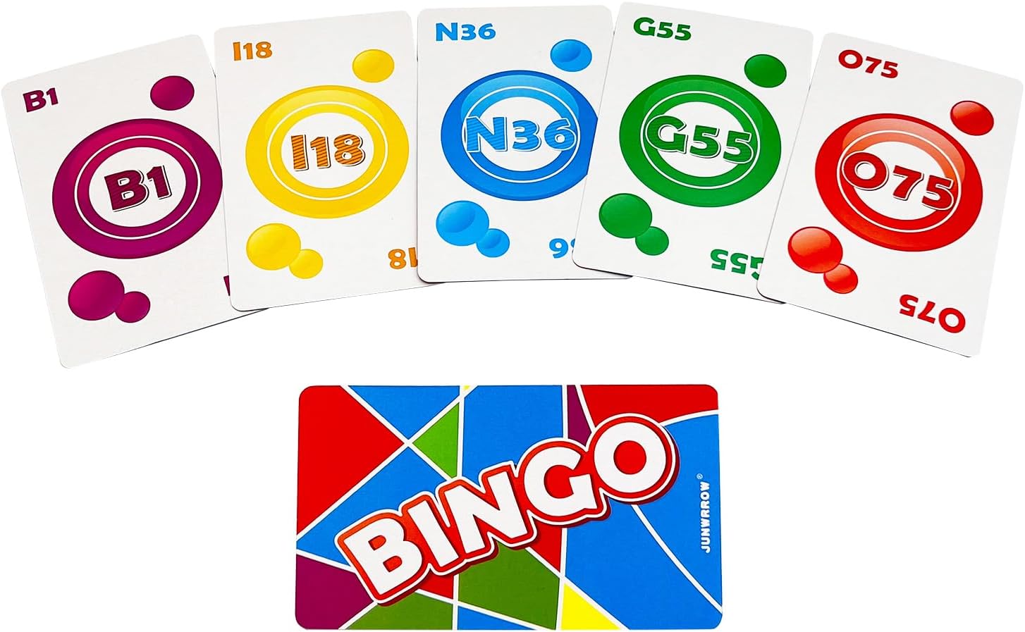 Juego de bingo – 1000 fichas coloridas con una bolsa, 100 tarjetas de bingo y mazo jumbo de tarjetas de llamada para adultos, personas mayores y