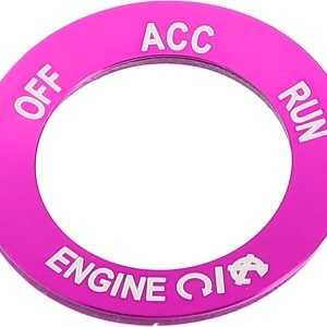 A ABSOPRO Adhesivo para cubierta de botón de arranque del motor para Dodge Challenger Charger para RAM 2010-2020, aleación de aluminio, rosa A ABSOPRO Adhesivo para cubierta de botón de arranque del motor para Dodge Challenger Charger para RAM 2010-2020, aleación de aluminio, rosa