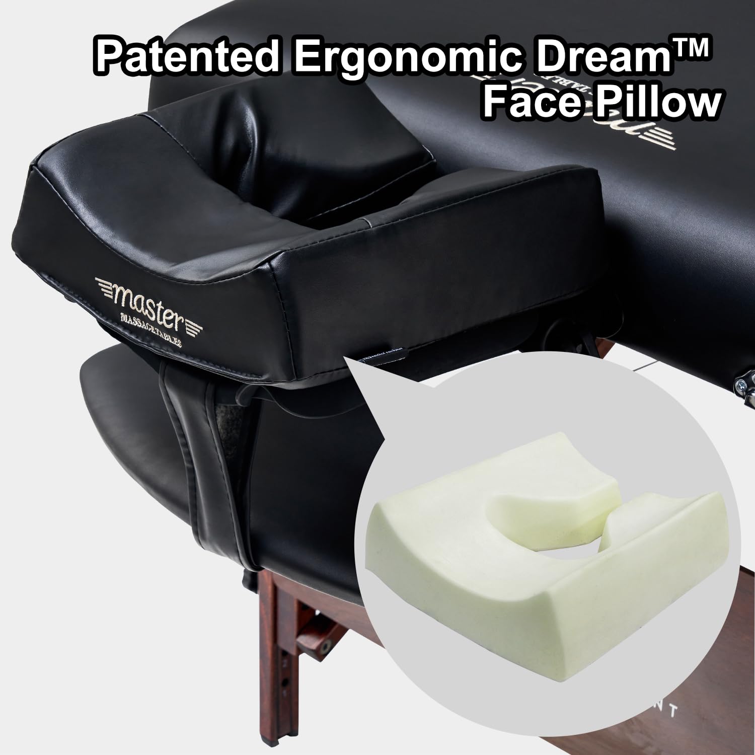 Master Massage Music Master – Cojín de alta fidelidad con sonido de alta fidelidad, almohada de masaje Bluetooth para reposar la cara hacia abajo,