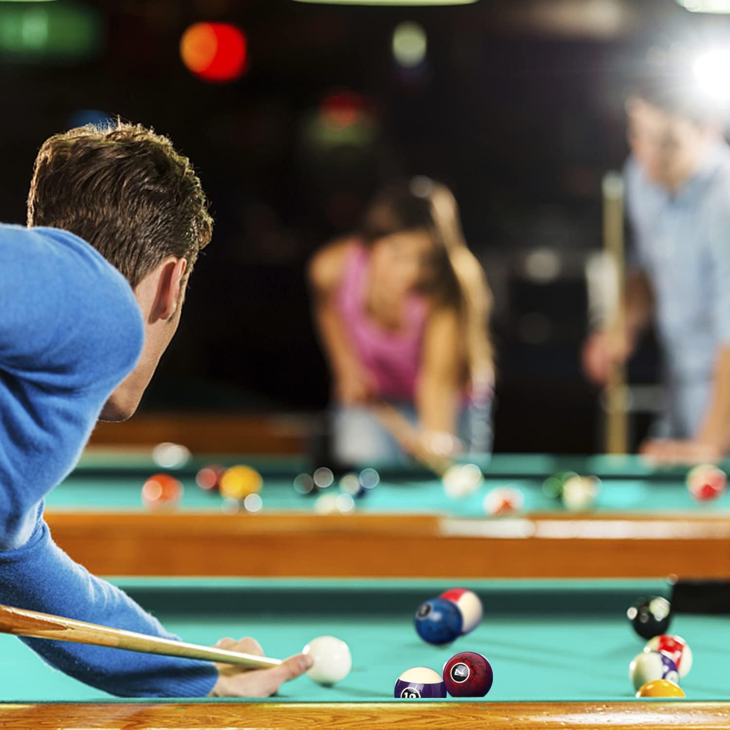 GSE Solid Wood Billiard 8-Ball Triangle & 9-Ball Diamond Pool Ball Racks with 2-14″ Standard Pool Balls, Billiard Balls and Racks Set, Pool Table