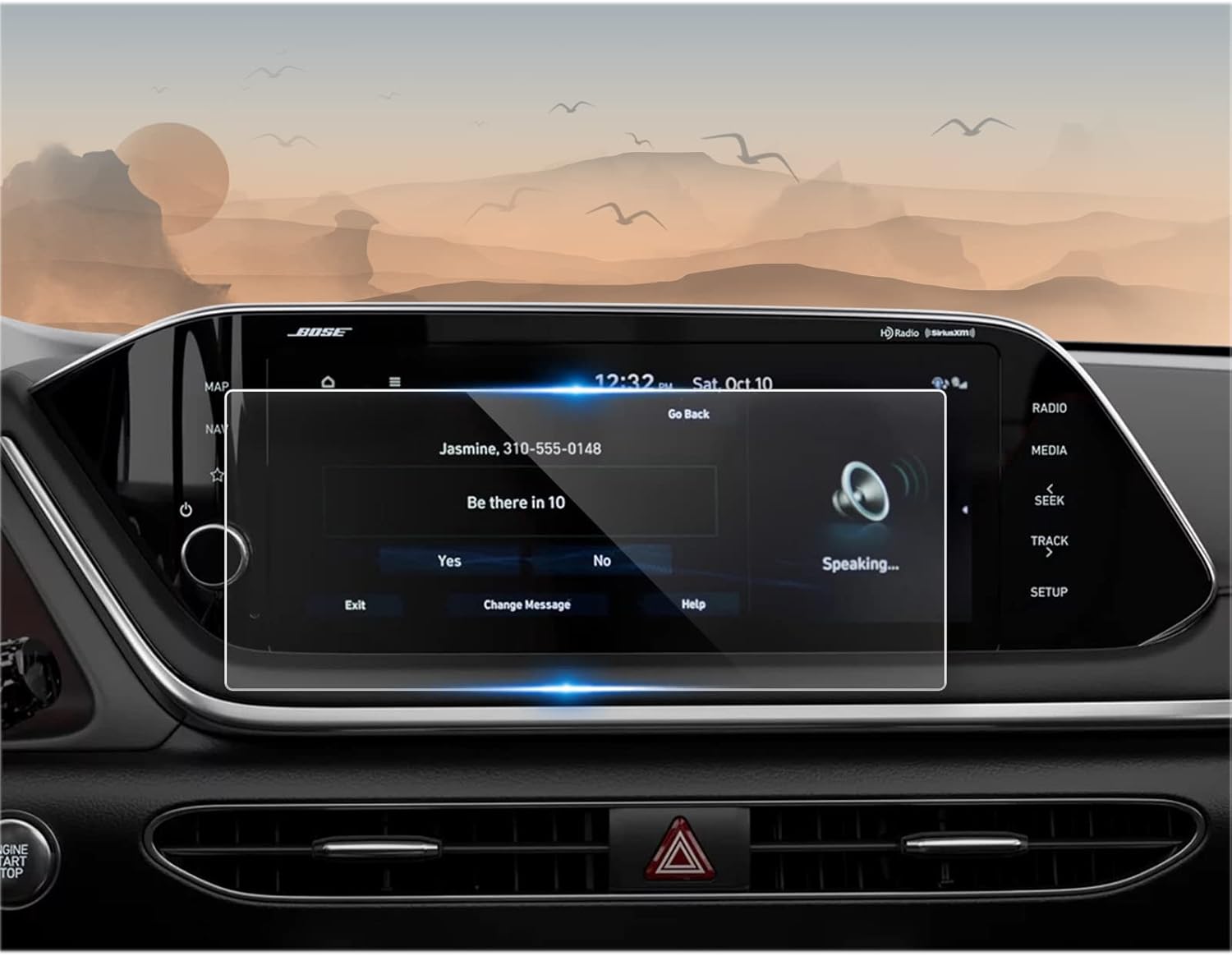 CDEFG Protector de pantalla de vidrio templado para Hyundai Sonata 2020 2021 2022 2023  Palisade 2020-2022 de 10.25 pulgadas