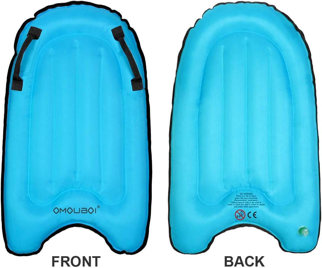 OMOUBOI Tabla de bodyboard inflable, tabla de cuerpo ligera, tabla de bodyboard suave, portátil, flotadores de 30 pulgadas, mini tablas de surf