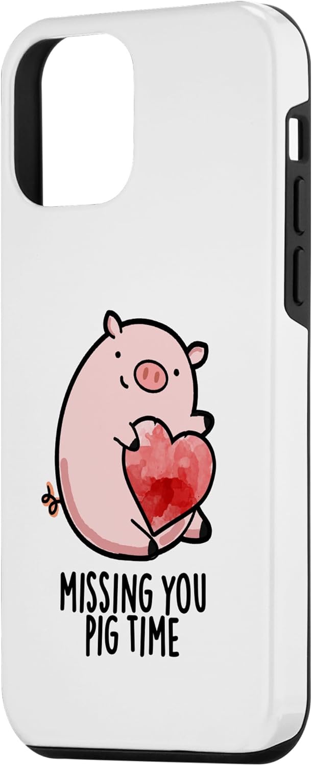 iPhone 12 mini Missing You Pig Time Funny Animal Pun Case