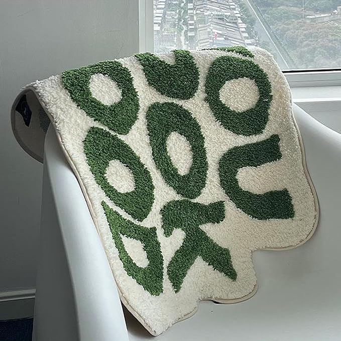 qwnty Alfombra de baño rosa de 24 x 31 pulgadas, divertidas alfombrillas de baño con texto en inglés “You Look Good”, bonitas alfombras de baño para