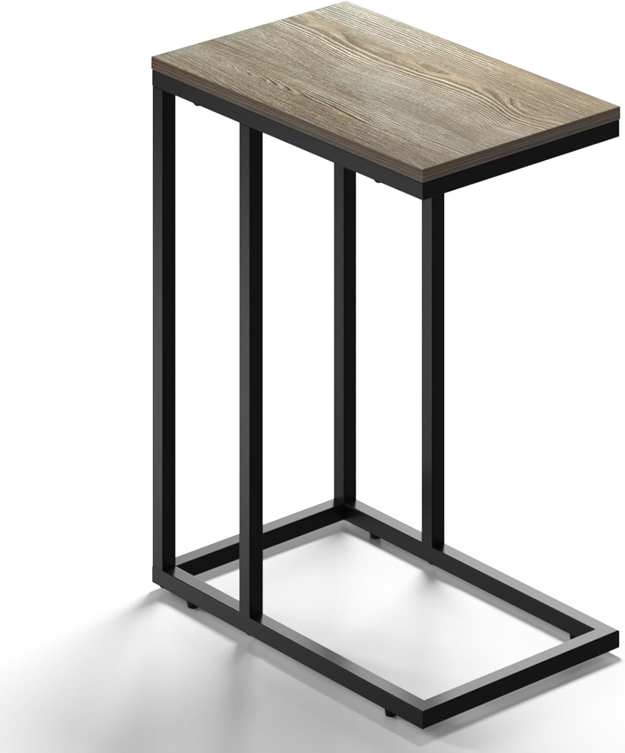 MAXTOWN – Mesa auxiliar en forma de C, mesa auxiliar pequeña para espacios pequeños, mesa de sofá para sala de estar, dormitorio, mesa auxiliar