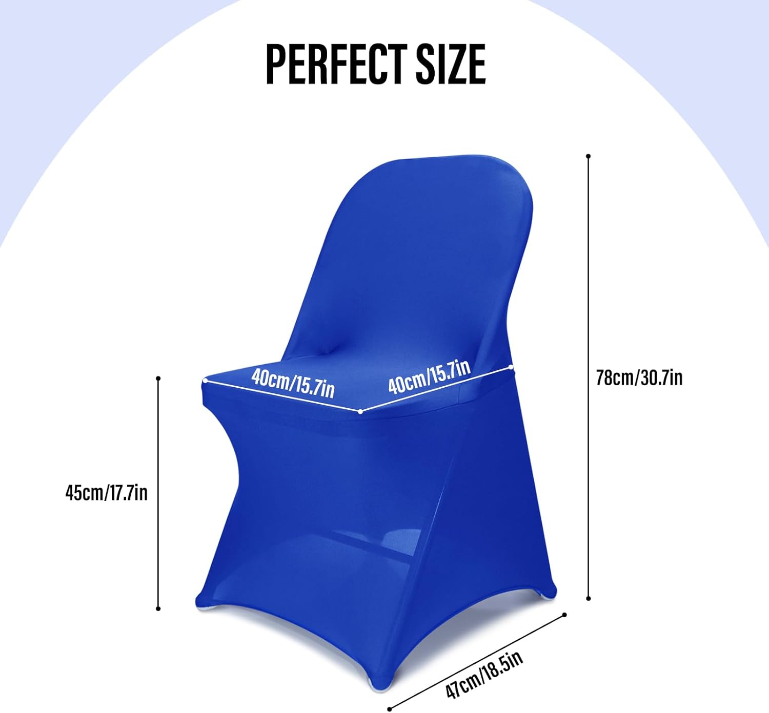 Fundas para sillas plegables de elastano elástico, impermeable, 30 unidades, protector universal elástico para sillas para bodas, fiestas,