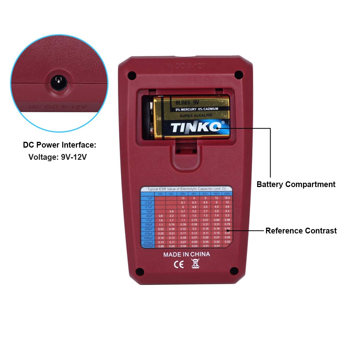 Profesional BSIDE esr02pro Digital SMD Componentes de transistor tester Diode Triode multímetro capacitancia inductancia ESR Meter