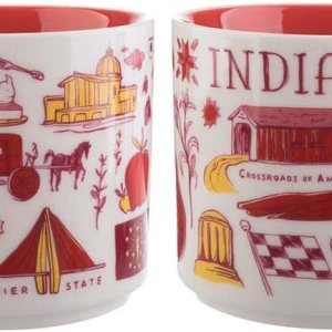 Starbucks Taza de cerámica Indiana Been There Series Across the Globe Collection, 14 onzas Starbucks Taza de cerámica Indiana Been There Series Across the Globe Collection, 14 onzas
