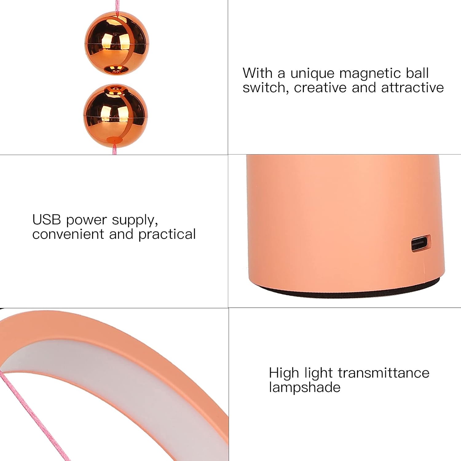 Lámpara de equilibrio LED con interruptor magnético creativo de aire para dormitorio y oficina, perfecta para uso a largo plazo, ya sea que la uses