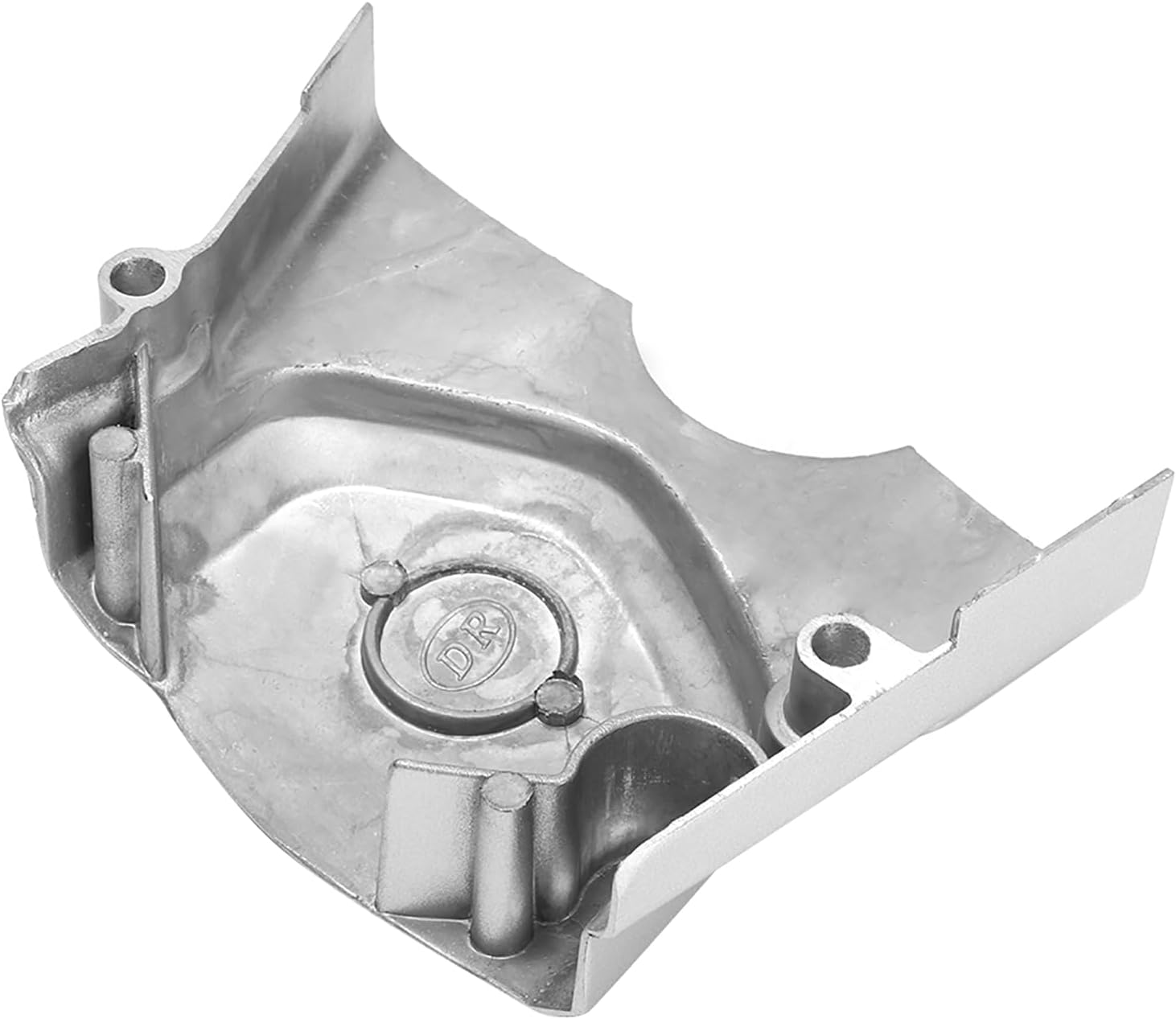 Cubierta de piñón de motor, cubierta de metal plateado para piñón izquierdo del motor, pieza de repuesto para 50 cc, 70 cc, 90 cc, 110 cc, 125 cc,