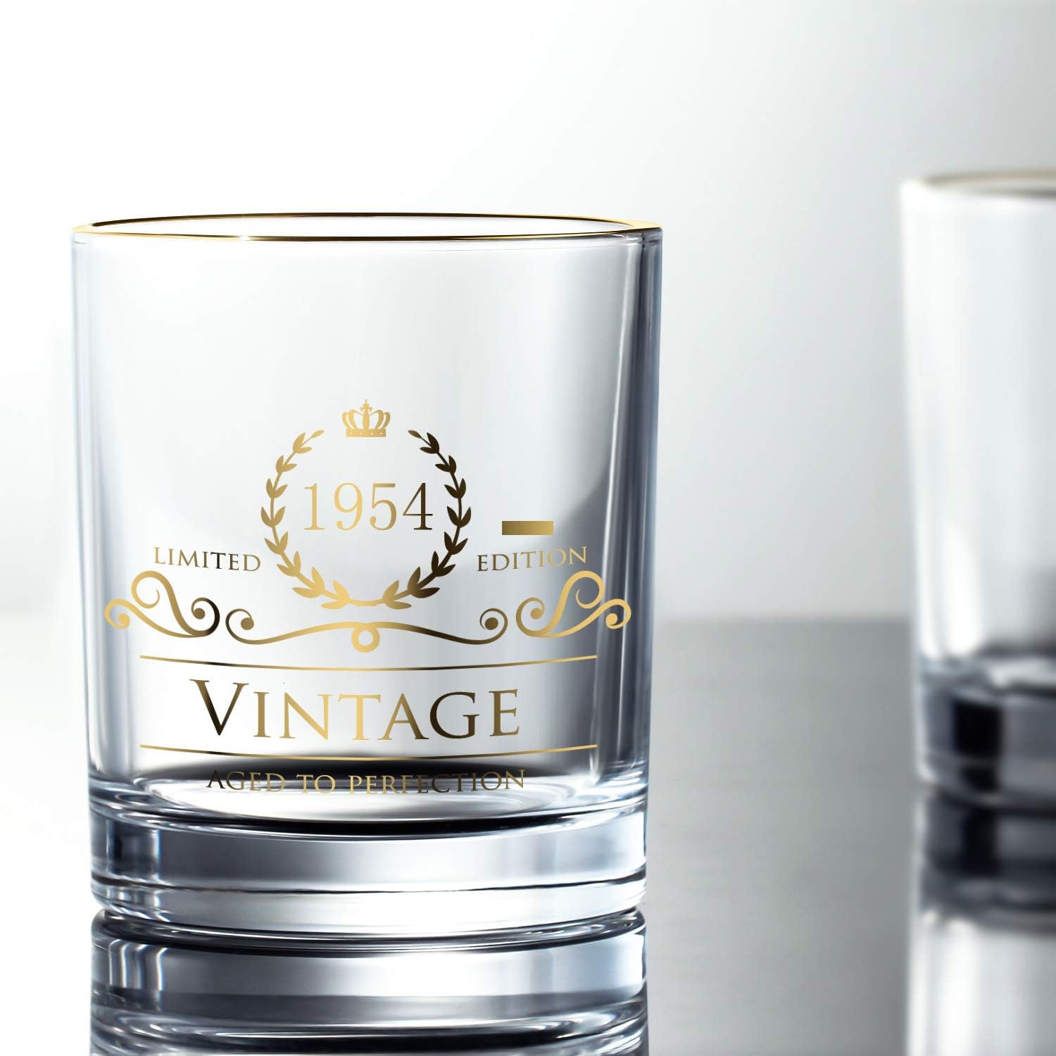 Vasos de whisky 1954, regalos de cumpleaños 70 para mujeres, hombres, damas de honor, regalo del día de la madre, regalo del día del padre, vidrio