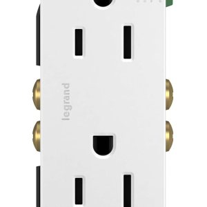 Legrand Radiant 885TRWRWCC8 15 Amp 125 V para exteriores, resistente a manipulaciones, resistente a la intemperie, grado residencial, decorador Legrand Radiant 885TRWRWCC8 15 Amp 125 V para exteriores, resistente a manipulaciones, resistente a la intemperie, grado residencial, decorador