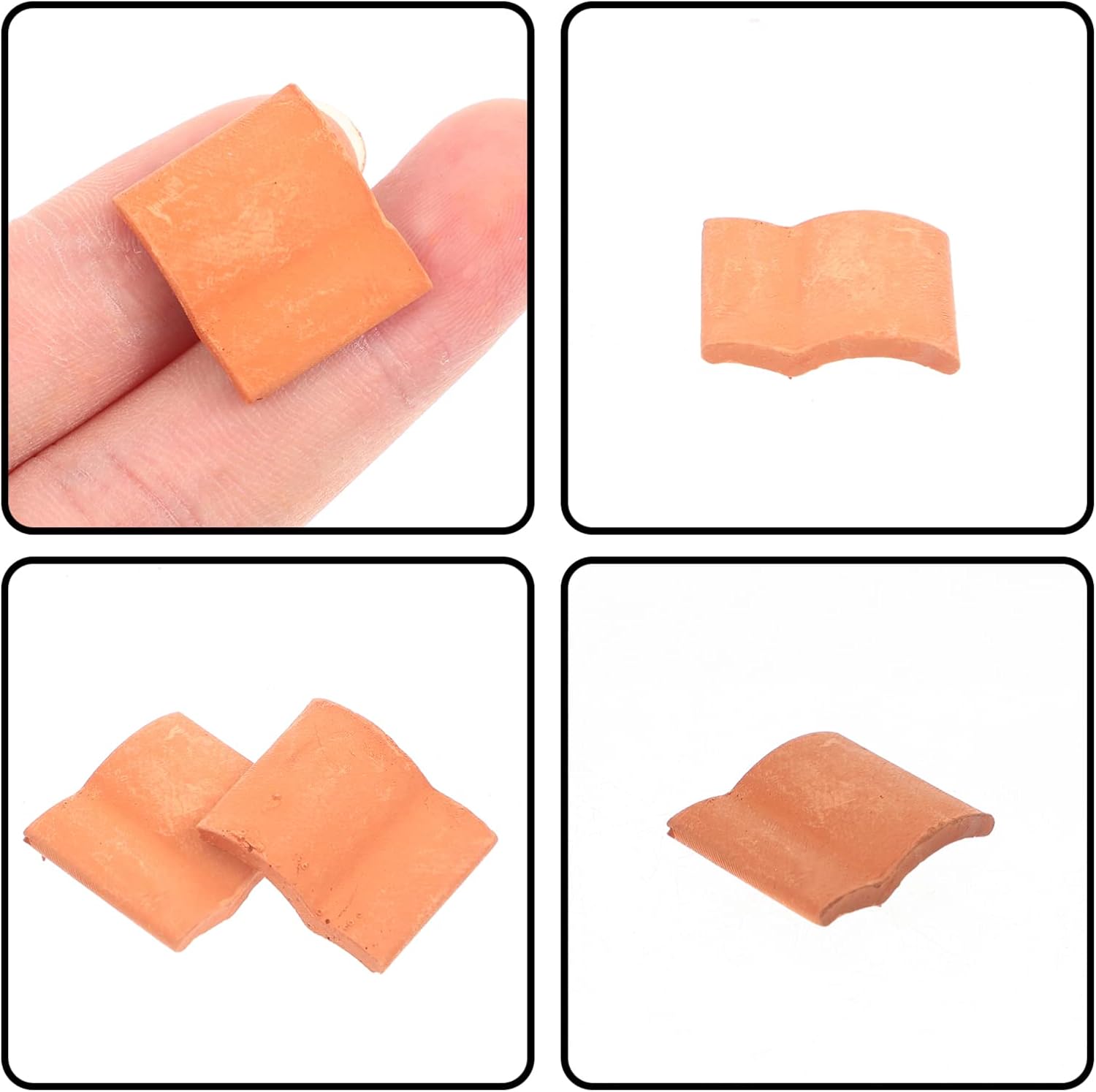Vaguelly Brick – Juego de 50 piezas de mini ladrillos de techo, 116 de ladrillos rojos pequeños, modelo miniatura, ladrillos de cemento, juego de