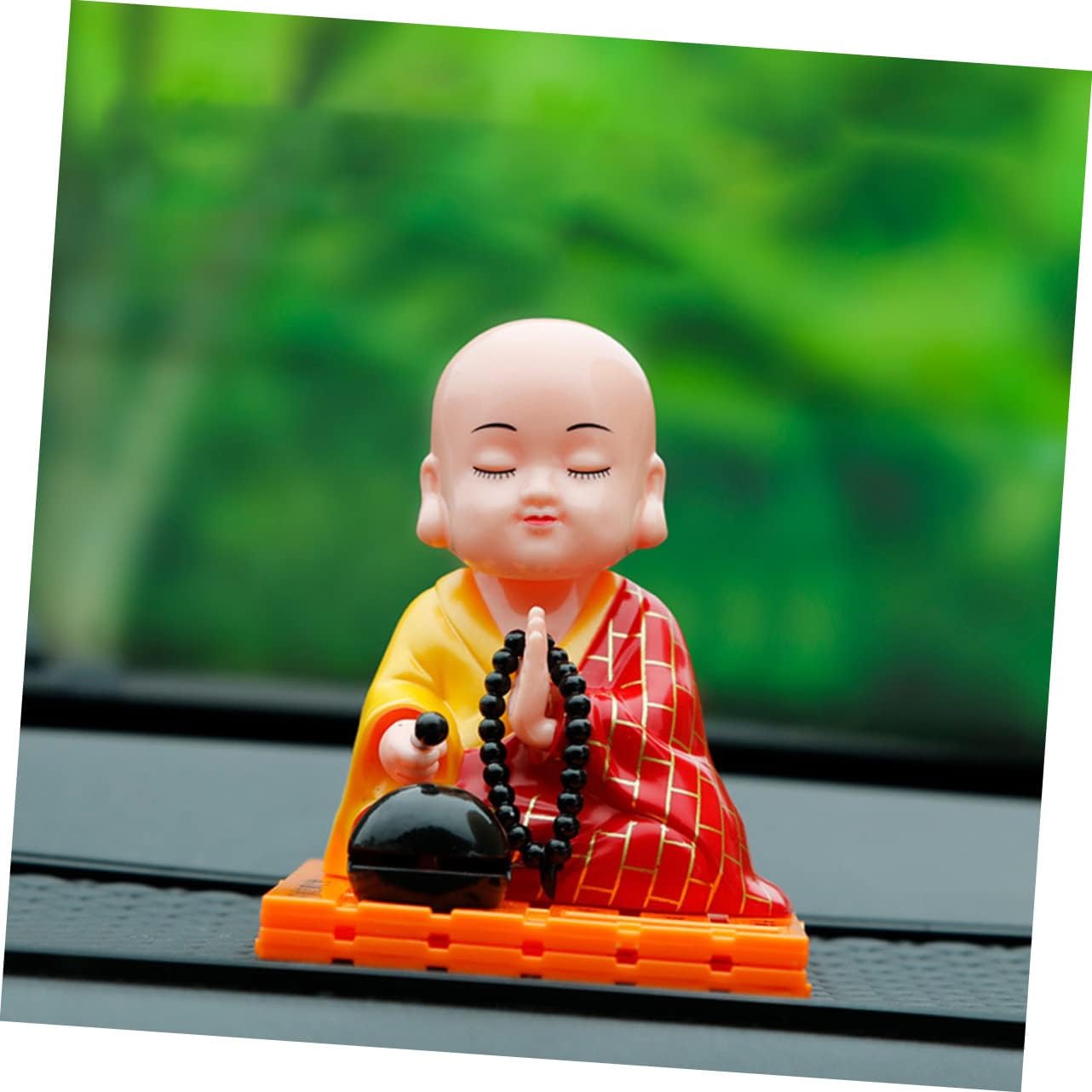 Adornos de muñeca, figura de acción, cabeza sacudida, decoración de coche, figura de monje solar, coches, salpicadero, figuras de salpicadero,