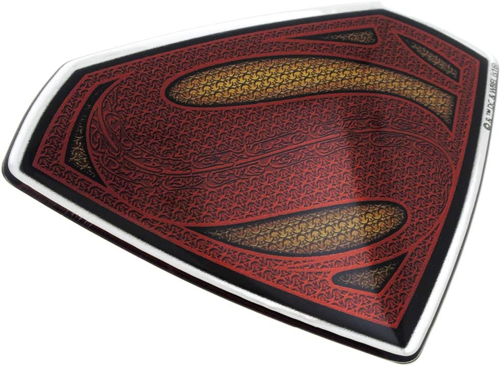 Fan Emblems Pegatina cromada para coche Superman – Batman v Superman Dawn of Justice Logo