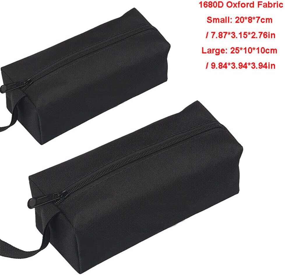 2 bolsas de almacenamiento de herramientas de lona portátil, bolsa de transporte, bolsa de transporte con cremallera y lazo para colgar (2 unidades,