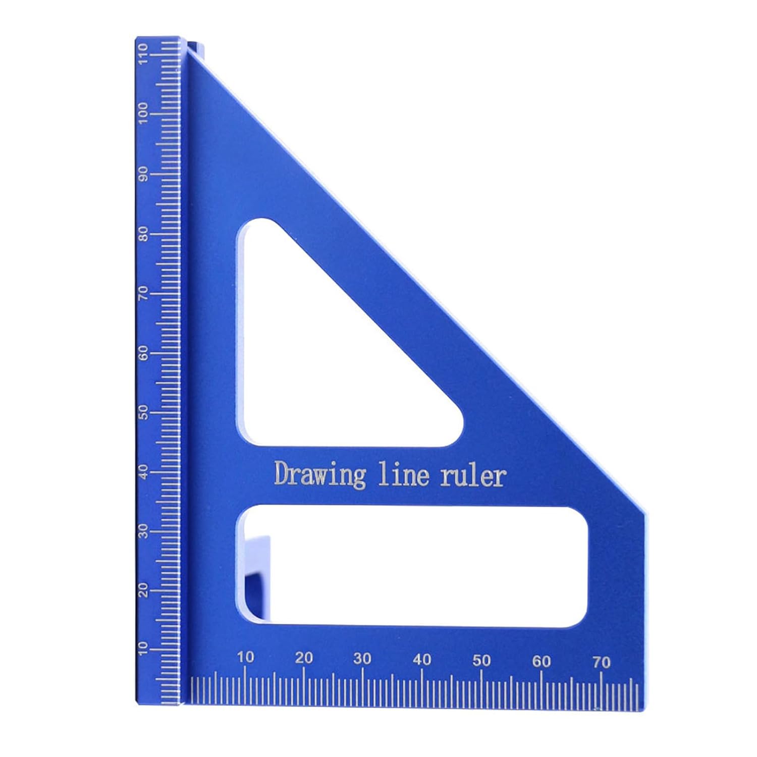 Regla de medición de ángulo múltiple, transportador cuadrado de carpintería de aleación de aluminio de 4590 grados, regla triangular para