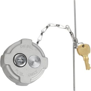 Tapa de combustible diésel de bloqueo de 2 38 pulgadas compatible con Freightliner M2 pequeña semi caja de camiones tapa de combustible con anillo Tapa de combustible diésel de bloqueo de 2 38 pulgadas compatible con Freightliner M2 pequeña semi caja de camiones tapa de combustible con anillo