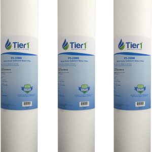Tier1 Cartucho de repuesto de filtro de agua de sedimentos de polipropileno hilado para toda la casa de 5 micrones, 20 x 4.5 pulgadas, compatible Tier1 Cartucho de repuesto de filtro de agua de sedimentos de polipropileno hilado para toda la casa de 5 micrones, 20 x 4.5 pulgadas, compatible