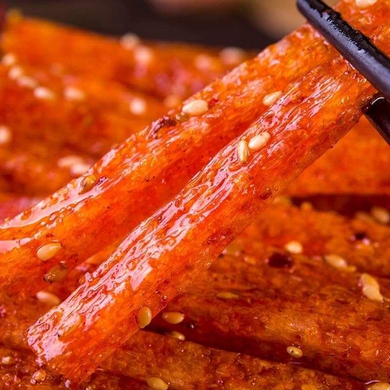 Spicy Strip – Pequeño gluten de Latiao, nostalgia de Latiao, sabor picante dulce, vegano, instantáneo clásico picante sabor picante chino (tiras de