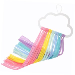 Abaodam Organizador de lazo de adorno de arco iris para niñas, clips de lazos para el pelo, decoración de dormitorio de niños, organizador de lazos Abaodam Organizador de lazo de adorno de arco iris para niñas, clips de lazos para el pelo, decoración de dormitorio de niños, organizador de lazos