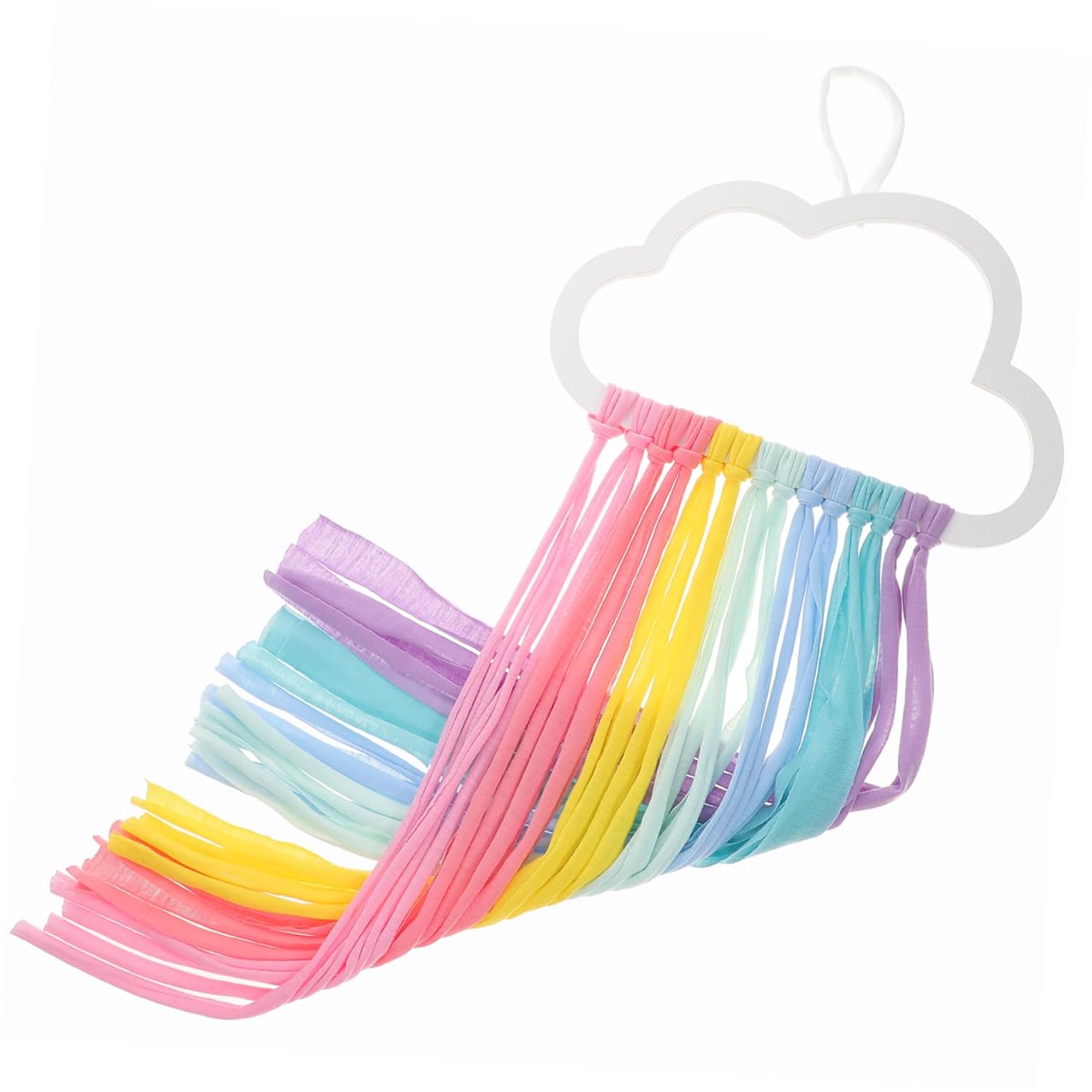 Abaodam Organizador de lazo de adorno de arco iris para niñas, clips de lazos para el pelo, decoración de dormitorio de niños, organizador de lazos