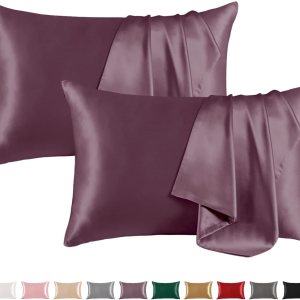 THXSILK Juego de 2 fundas de almohada de seda de morera natural para cabello y piel, tamaño estándar de 20 x 26 pulgadas, fundas de almohada de seda THXSILK Juego de 2 fundas de almohada de seda de morera natural para cabello y piel, tamaño estándar de 20 x 26 pulgadas, fundas de almohada de seda