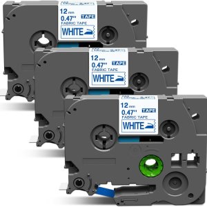 COLORWING Cinta de tela de repuesto para Brother TZe-FA3 TZe-FA3 azul sobre blanco TZ 0.472 in 0.47 pulgadas, para rotuladora Brother Ptouch PTD400 COLORWING Cinta de tela de repuesto para Brother TZe-FA3 TZe-FA3 azul sobre blanco TZ 0.472 in 0.47 pulgadas, para rotuladora Brother Ptouch PTD400